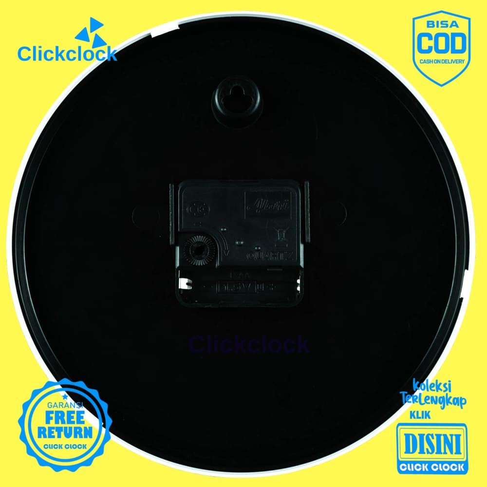 Jam Dinding Analog Marble Granit Minimalis Putih AL1239-1668 Besar Dekorasi Dinding Murah