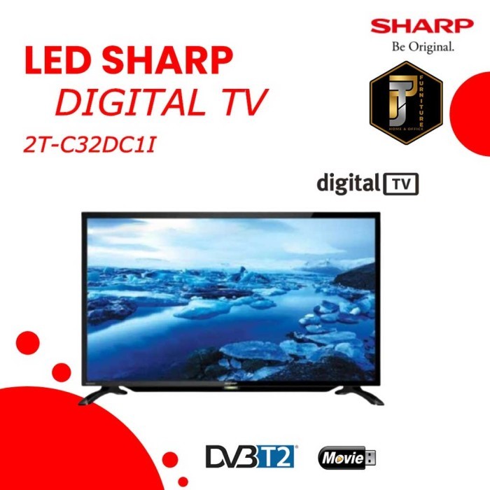 ] HD TV 32 Inch 80 Cm / Sharp LED Digital TV 2T-C32DC1i Murah Pontianak