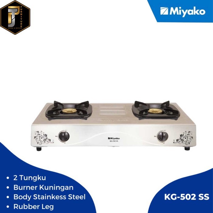 Buruan beli] Kompor Gas 2 Tungku Stainless Steel Miyako KG 502 SS Murah Pontianak