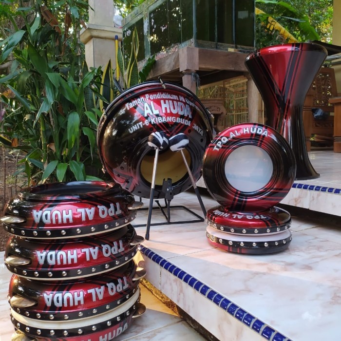 NEW Alat Musik Terbang Hadroh Ginjring Rebana Jepara 1 Set OA Percusion