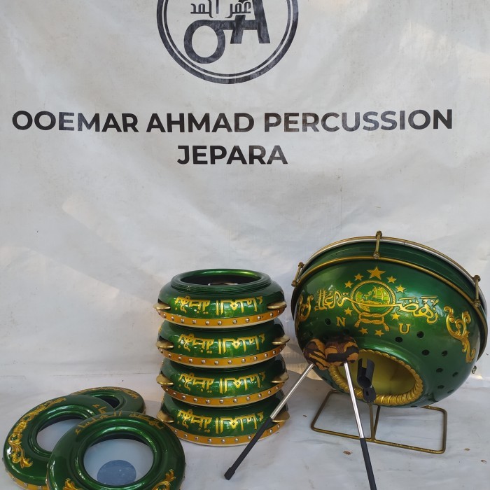 TERBAIK terbang hadroh rebana genjring banjari Jepara alat musik logo NU