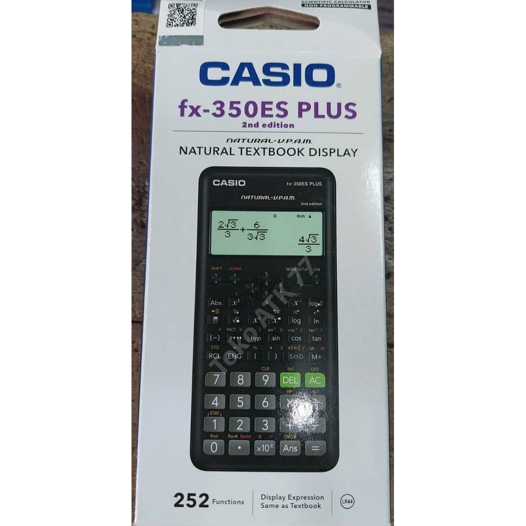 

nl-8 Kalkulator Sin Cos Akar Scientific Casio fx-82ES PLUS BK SMA Kuliah Murah