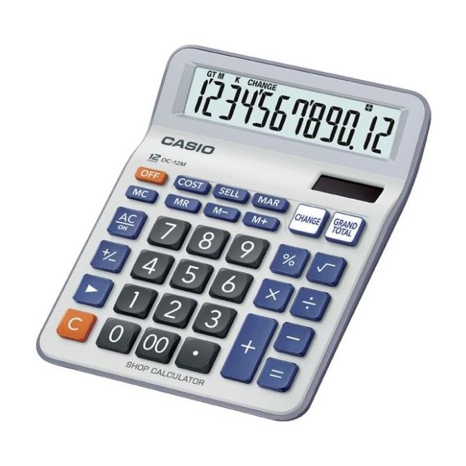 

2er-54 Calculator Casio DC-12M Kalkulator Toko Shop Desktop 12 Digits Hemat