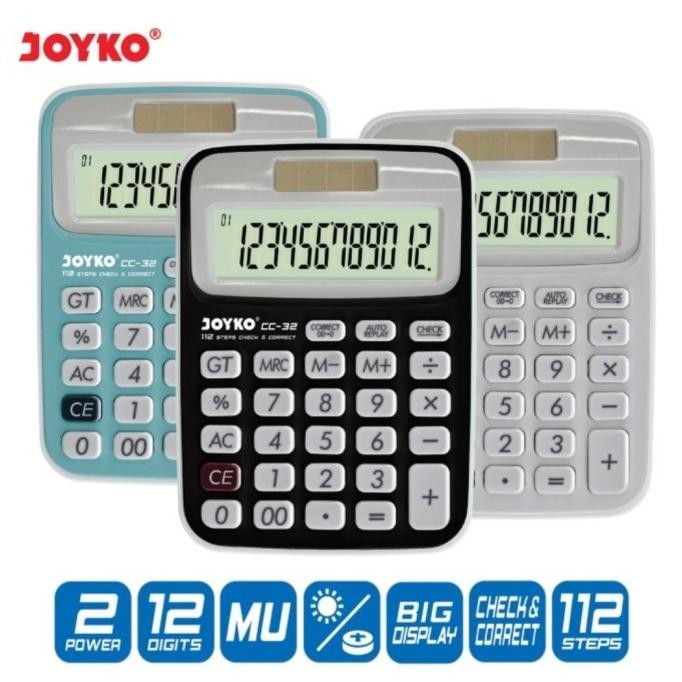 

PJJ-1621 JOYKO CC32 CHECK & CORRECT CALCULATOR - Kalkulator Meja CC 32 Viral