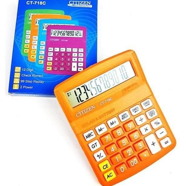 

fh-46 Kalkulator Citizen CT 718 C kalkulator Warna Kalkulator 12 Digit Termurah