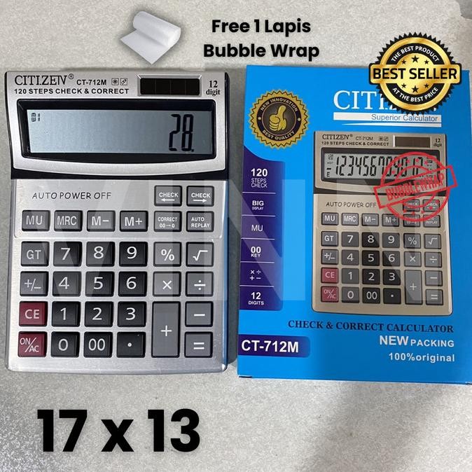 

Ex45 Kalkulator CITIZEN CT 712 12 Digit Check - Calculator Dual 2 Power Terlaris