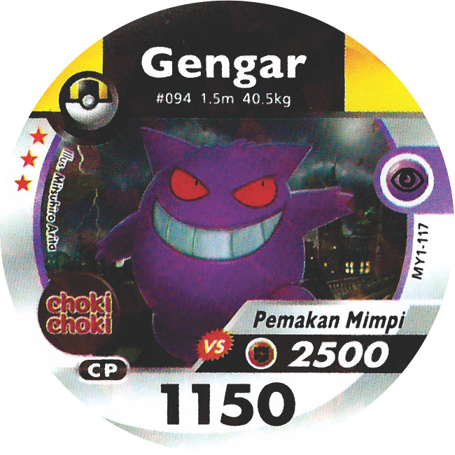 Kartu Pokemon Medalion Choki Choki Gengar