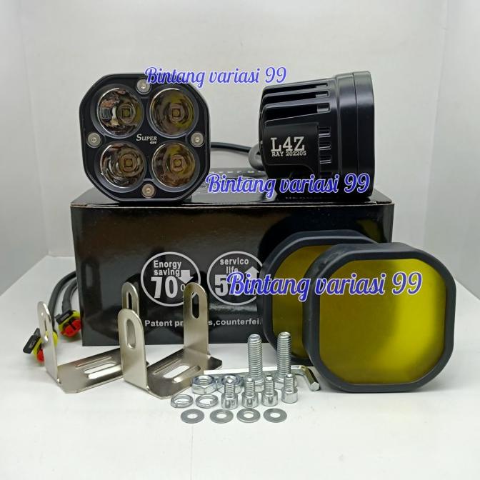 Lampu Tembak Sorot Cree Led 4Mata L4Z Waterproof Sepasang