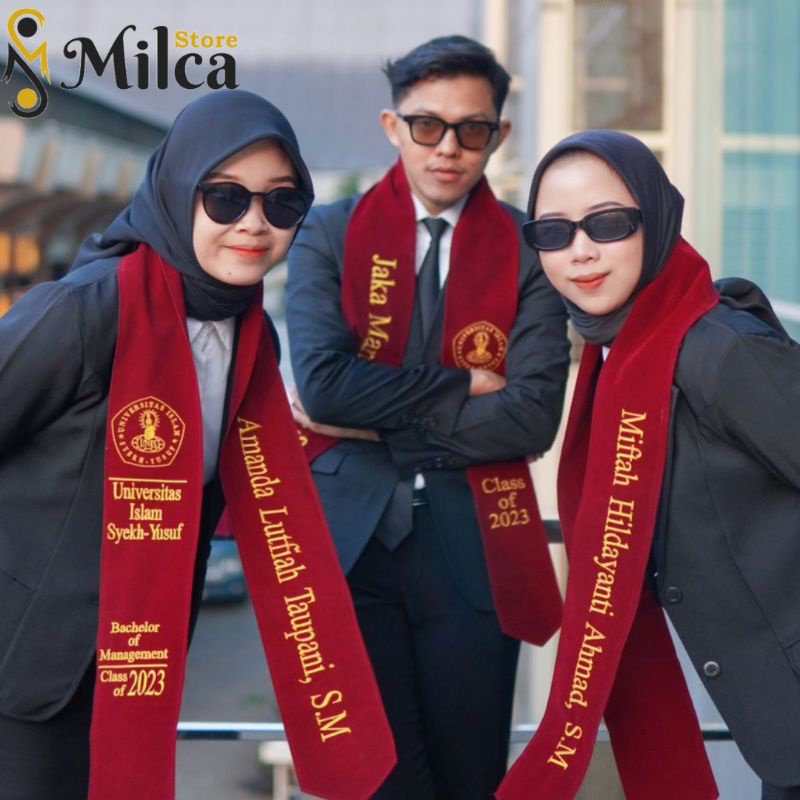 [SEHARI JADI] Selempang Wisuda Leher 2 Lapis