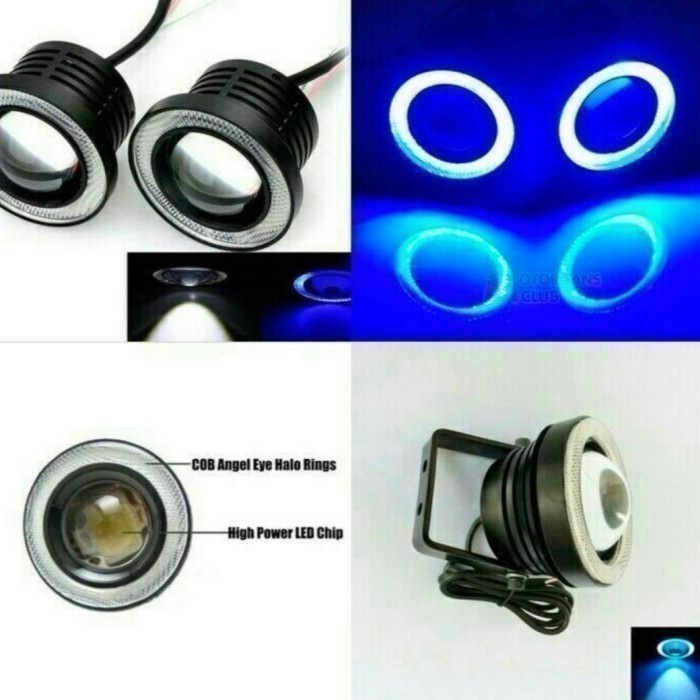 New Lampu Led Foglamp Mobil Vios Gen 3 Projector Angel Eyes 89Mm Kode Ma252