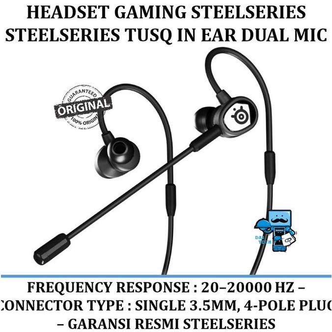 Headset Gaming Steelseries Steelseries Tusq In Ear Dual Mic Sagegreenoutlet