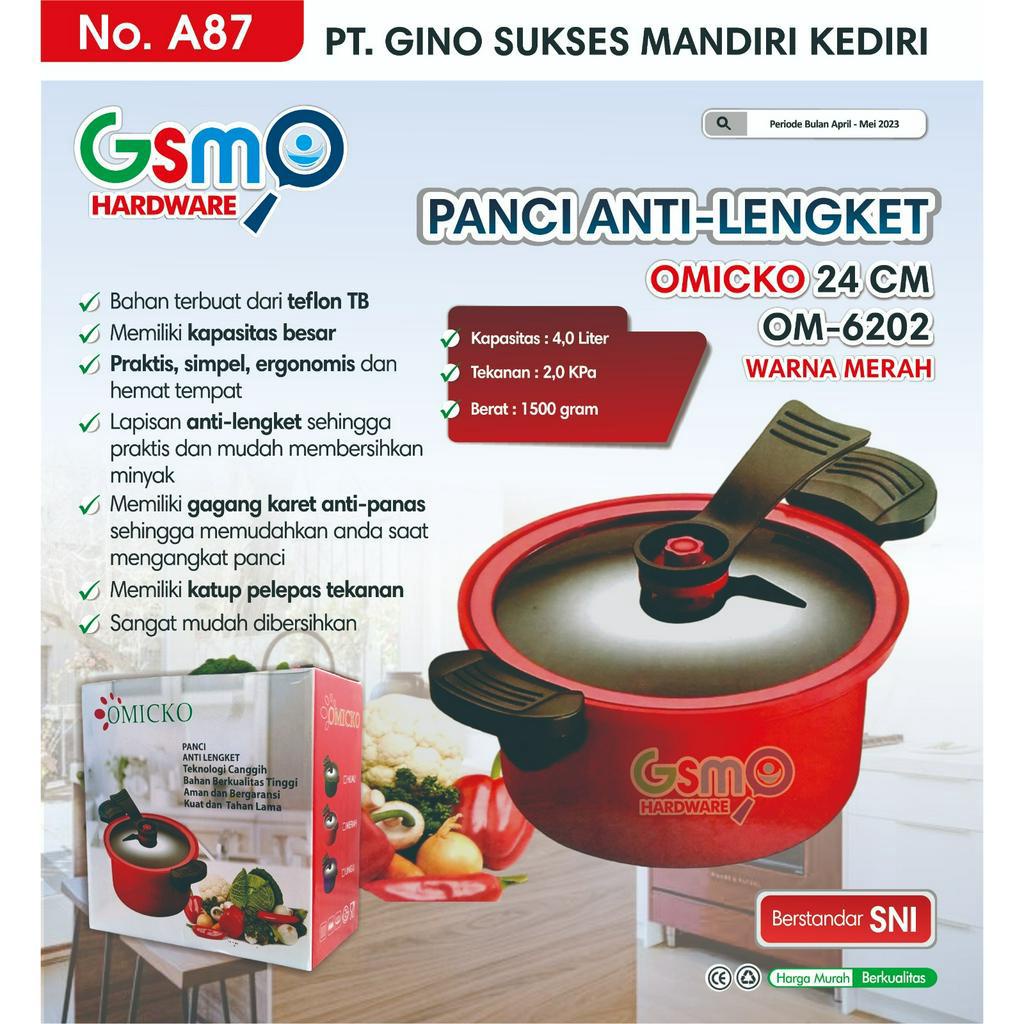 PANCI ANTI LENGKET 24 CM ( WARNA MERAH)