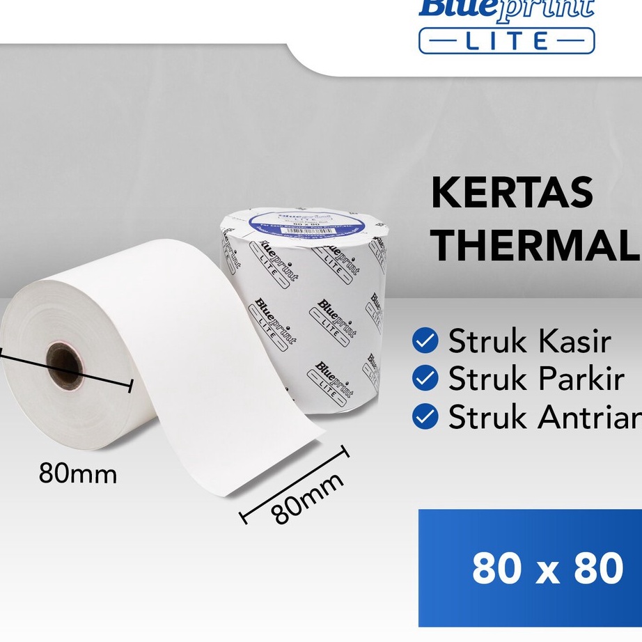 

✧Terbatas⁑➾ Kertas Struk / Kertas Kasir / Kertas Thermal BLUEPRINT Lite 80x80 mm G94 ➥