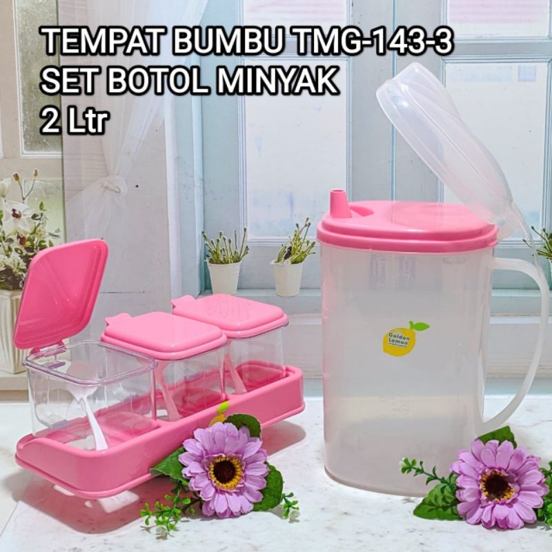 SET TEMPAT BUMBU+BOTOL MINYAK 2LITER