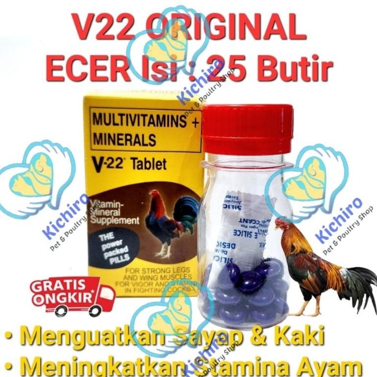 UDI515 V-22 Original Super Multivitamin + Mineral isi 25 Tablet Import Filipina Philipin V22 Meningk