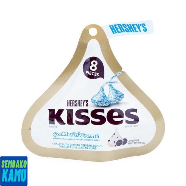 

Hersheys Kisses Cookies N Creme 36 gr - Cokelat