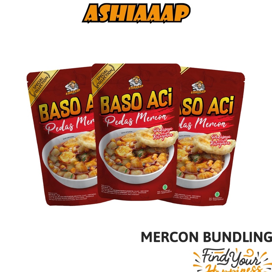 

➵➭✬ 3PCS Ashiaaap Paket Bundling Baso Aci Mercon Diskon