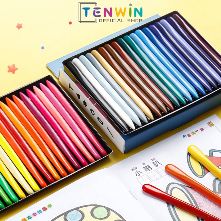 

COD Krayon Sekolah 12/24/36 Warna Cerah Bentuk segitiga ergonomis tidak beracun bisa dicuci-Tenwin kzng0