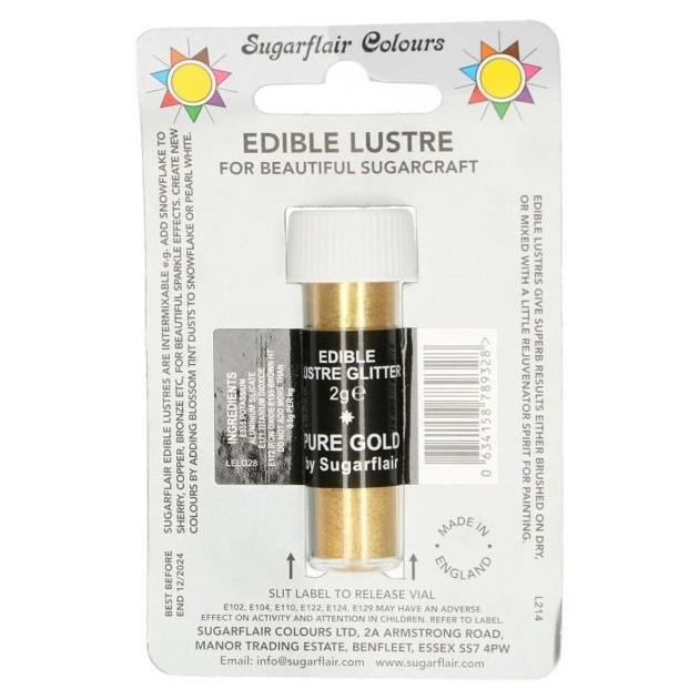 

Ready stock] Sugarflair Edible Lustre Dust - Pure Gold