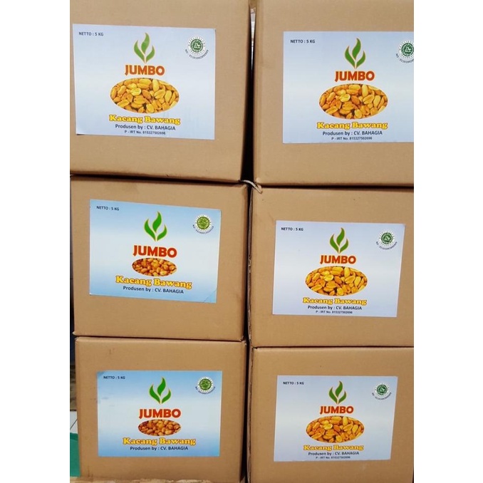 

5KG KACANG BAWANG JUMBO / KACANG BALI ASIN MERK JUMBO 1 DUS