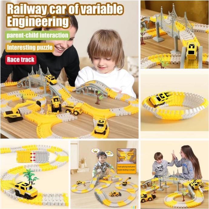 Maianan Anak Diy Rel Truck Konstruksi City Truck Create A Road