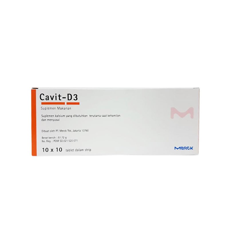 Cavit-D3 10 Tablet/Suplemen kalsium dan vitamin D3/Suplemen tulang/Ibu hamil