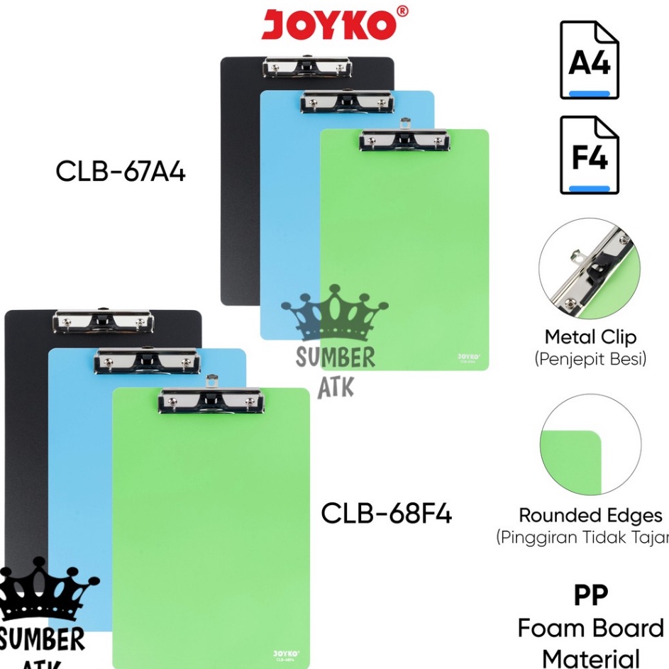 

Belanja hemat4v9Uj Clipboard Papan Jalan Alas Ujian Joyko CLB-67~68 CLB-68 A4 F4