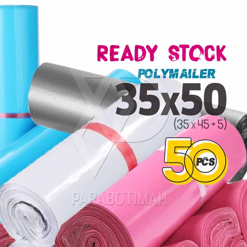

Barang Pilihan.. Polymailer plastik packing EKONOMIS 35x50 isi +- 50 lbr murah ready stock Bandung ZCM