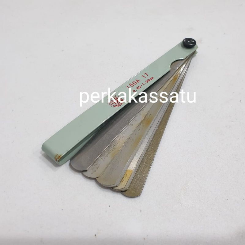 FEELER FULLER GAUGE 150MM 150 MM UKURAN KLEM 6" 6 INCI INCH 17 BLADE