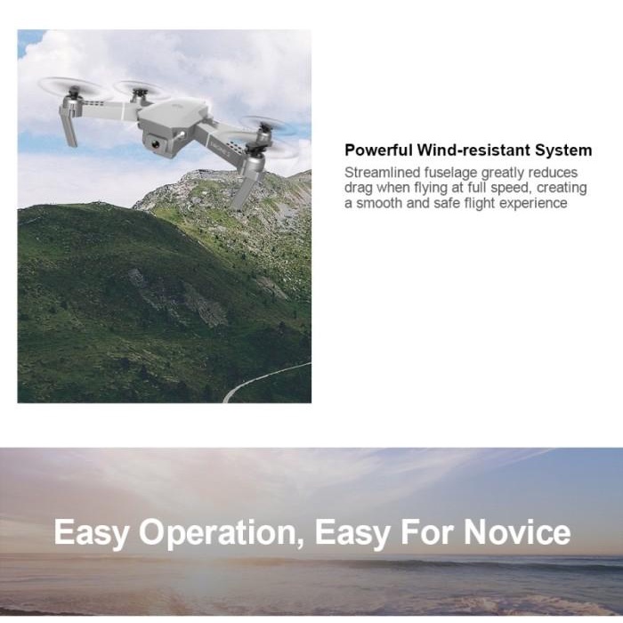 TERLARIS - DRONE MINI E68 RC DRONE 4K HD CAMERA WIFI FPV QUADCOPTER