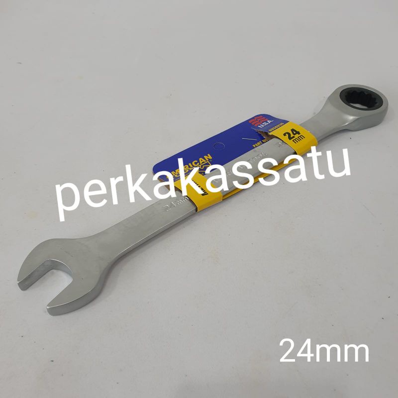 KUNCI RING PAS RATCHET 24MM 24 MM AMERICAN TOOL SINGLE GEAR WRENCH