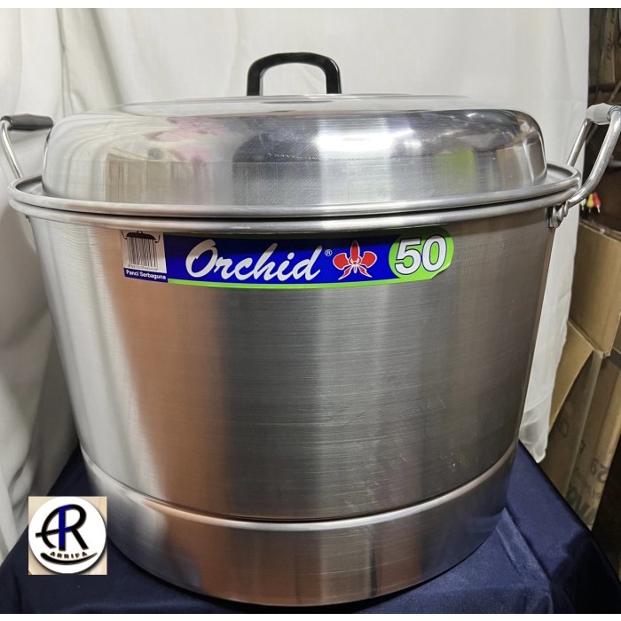 Alat Masak Panci Serbaguna Orchid Ukuran 50 / Dandang Aluminium Anti Karat (Ojol)