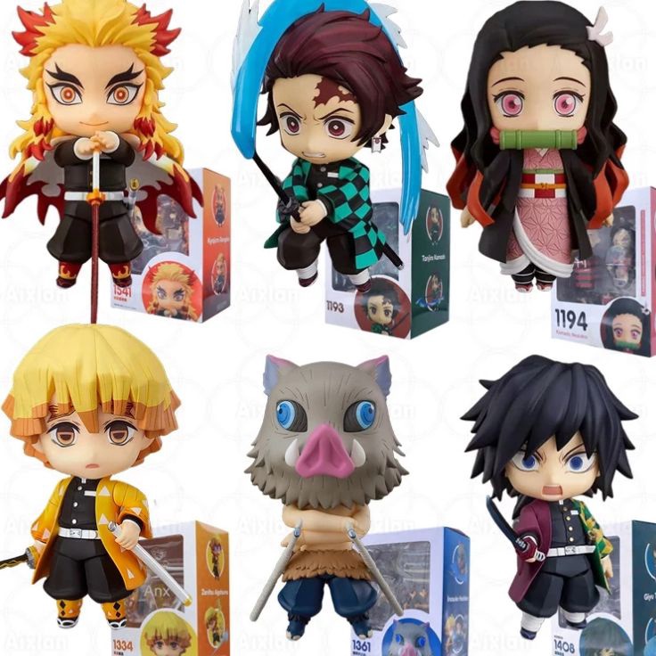 ➢ Nendoroid Kimetsu No Yaiba Nendo Tanjiro Nezuko Zenitsu Inosuke Giyu Tengen Shinobu Demon Slayer K