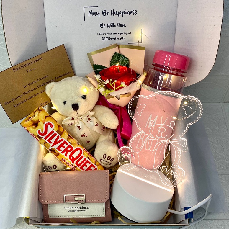 

ZGRY6351 KADO ULANG TAHUN CEWEK / KADO VALENTINE / HADIAH ULANG TAHUN PACAR/ KADO WISUDA CEWEK / BONEKA BEAR / LED HIAS 3D TRANSPARAN / BOUQUET / FREE GIFT