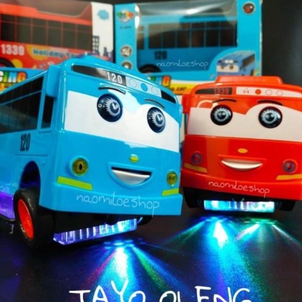 ➺FGG Mainan truk oleng mainan tayo oleng dancing robot mobil bus tayo ada lampu dan musik MAINAN MOB