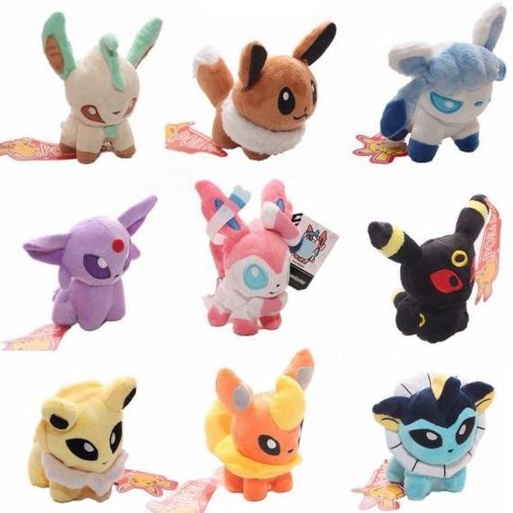33 - Boneka Eevee Set Isi 9 Boneka Sesuai gambar Eevee Evolution