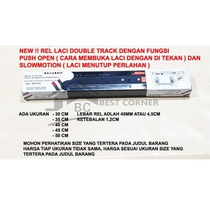 REL LACI KNOCKERS 30 CM PUSH OPEN DAN SOFT CLOSING / SLOWMOTION