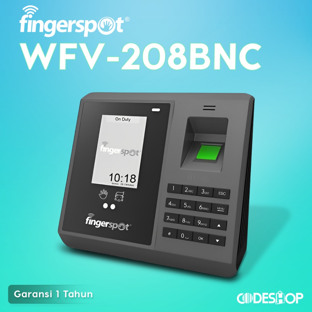 Fingerspot Wajah WFV-208BNC Fingerprint Scan Nadi Scan Wajah