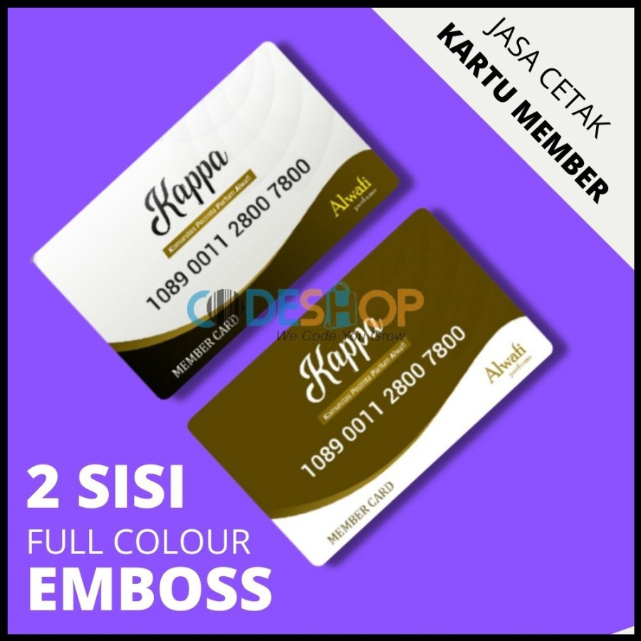 JASA CETAK KARTU MEMBER PREPRINTED PVC BLANK CARD JASA CETAK ID CARD