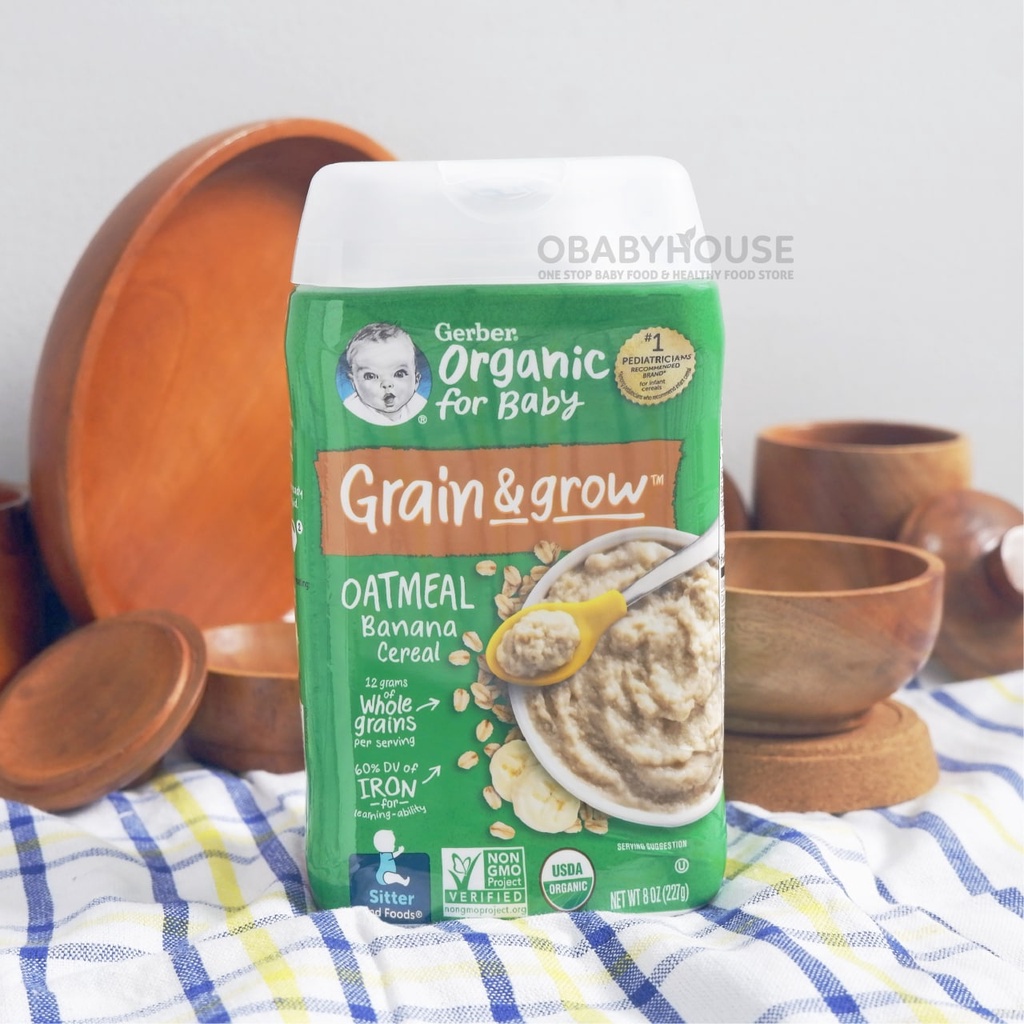 

Gerber Organic Oatmeal Banana Cereal 227 Gr