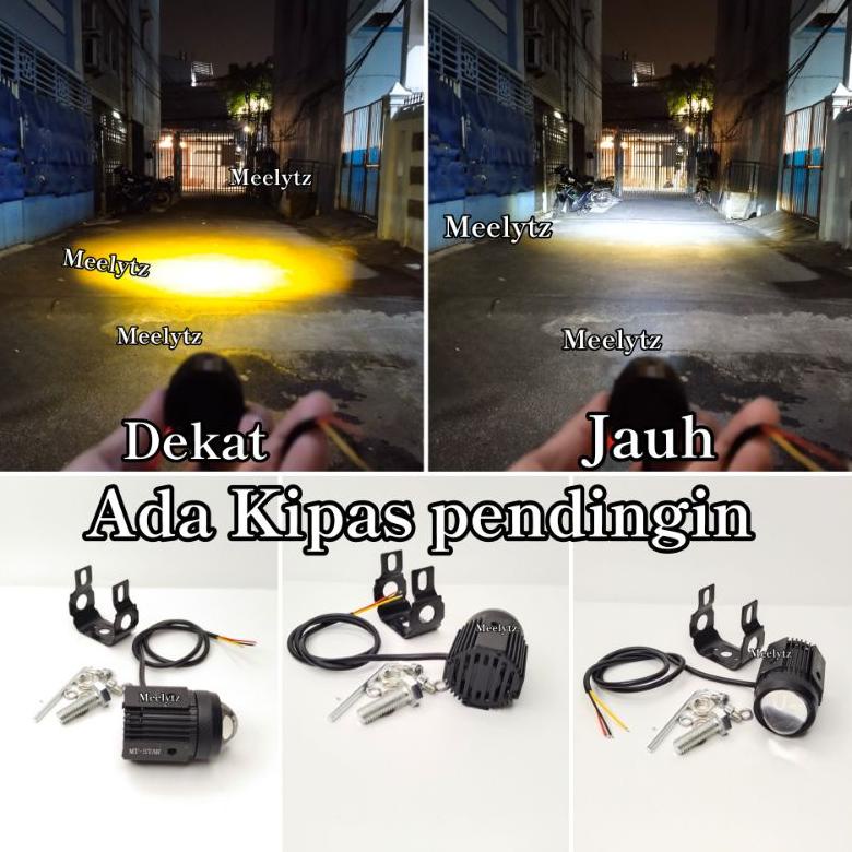 Lampu Tembak Laser Led Kipas Putih Kuning