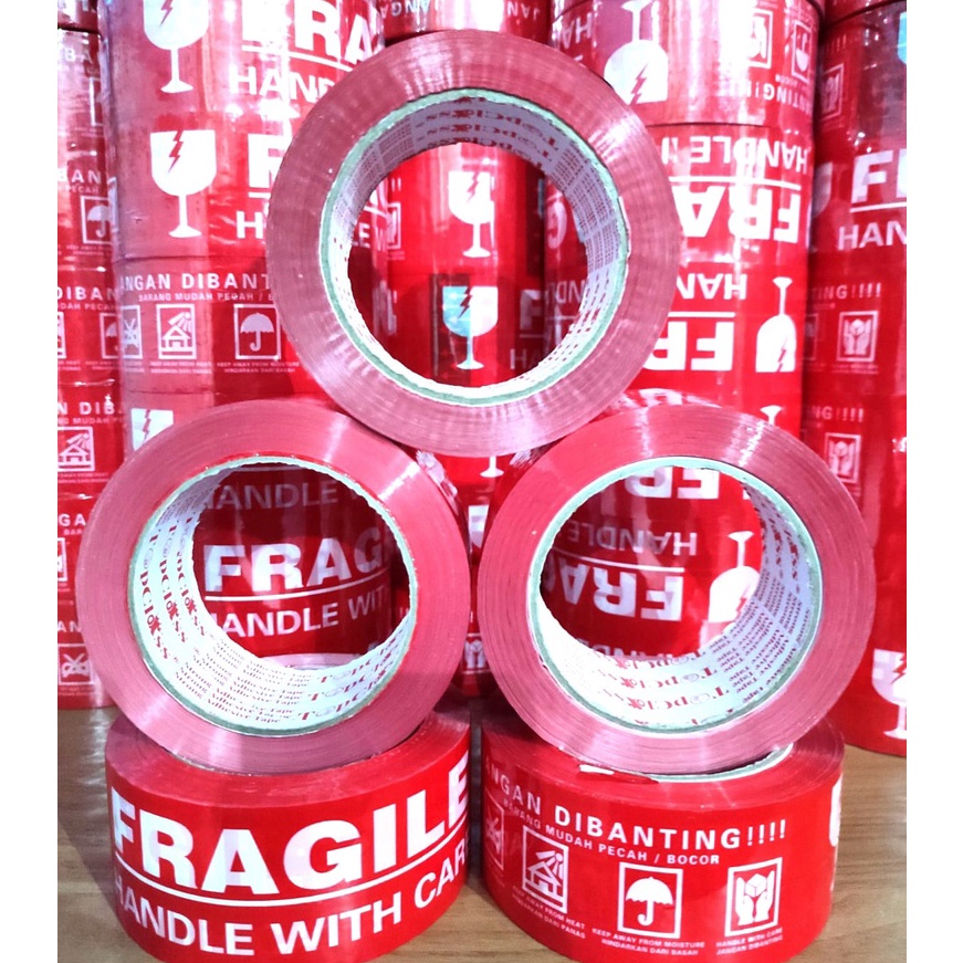 

[❣ Y»RU> LAKBAN FRAGILE MERAH 100 METER FULL x 48 MM BEST SELLER TERLARIS SUPER TEBAL- paling.lariis.