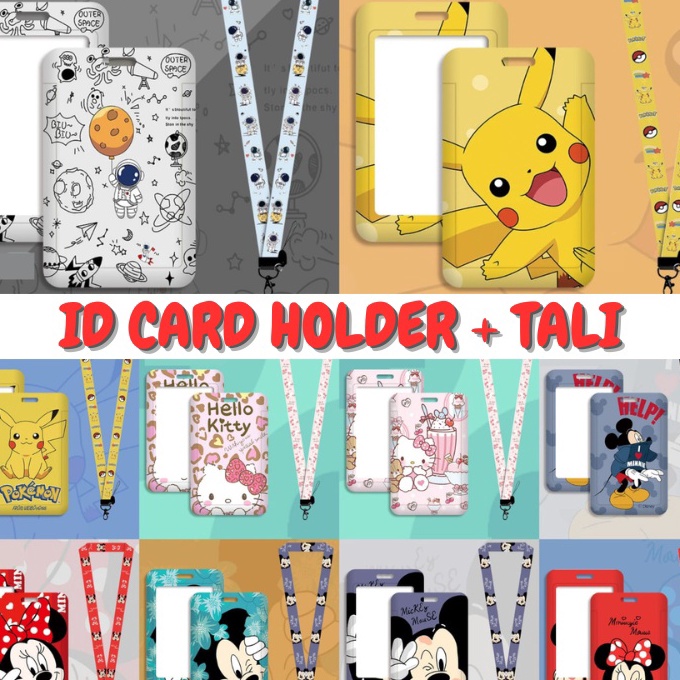 

(➤.O9L♫) ID Card Name Tag Card Holder Lanyard Tali Tempat Gantungan Kartu ST0024- muurah..!