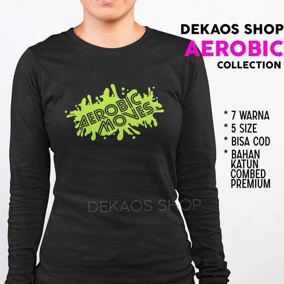 Murah Banget.. BAJU SENAM WANITA AEROBIC / BAJU SENAM WANITA LENGAN PANJANG / KAOS SENAM WANITA LENG