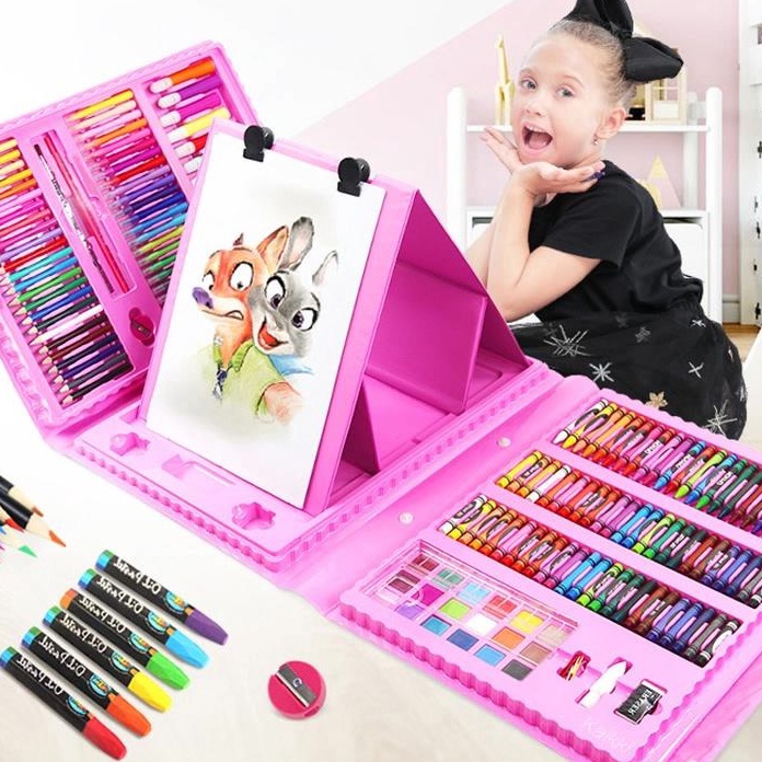 

(FB»/O㊚] Crayon Set 208pcs / Crayon Mewarnai 208pcs & 150pcs Warna / Art Set Pensil Krayon Warna Alat Menggambar atau Mewarnai/ berrkualitas.!