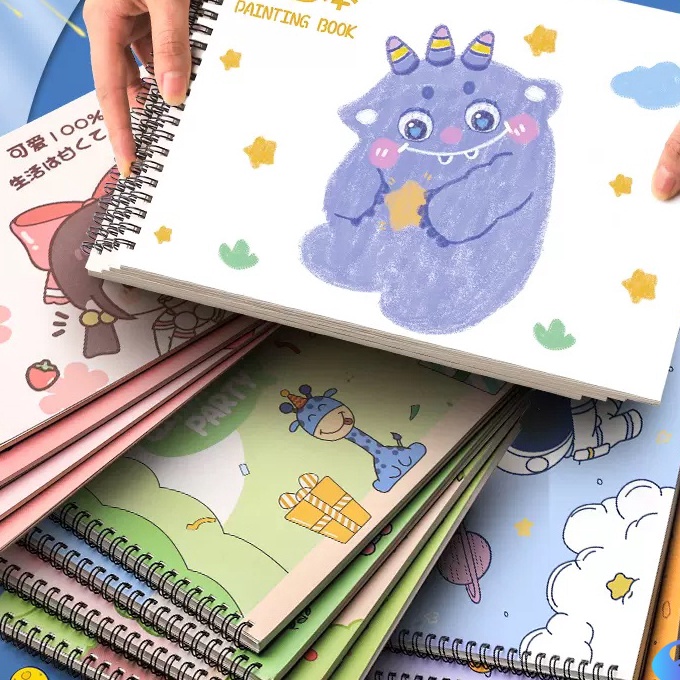 

(T-I✉♫13) A4 drawing book Buku gambar anak, Buku gambar polos A4, Drawing book-Suning Mall/ trendings.!!