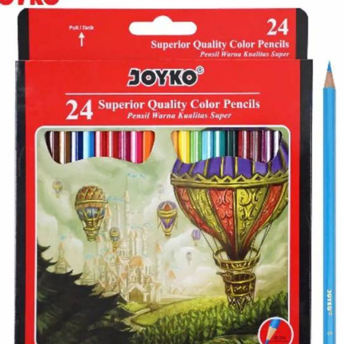 

(BE㊚.N☑] Pensil warna Joyko 24 warna panjang CP-101 ( 1set/24wrn )super.keren!