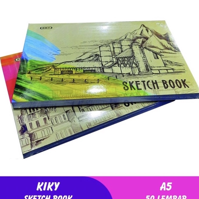 

[H-C✮✯X> (1pcs)KIKY Sketch Book / Buku Sketsa Ukuran A5 Isi 50 Lembar/ muurah.