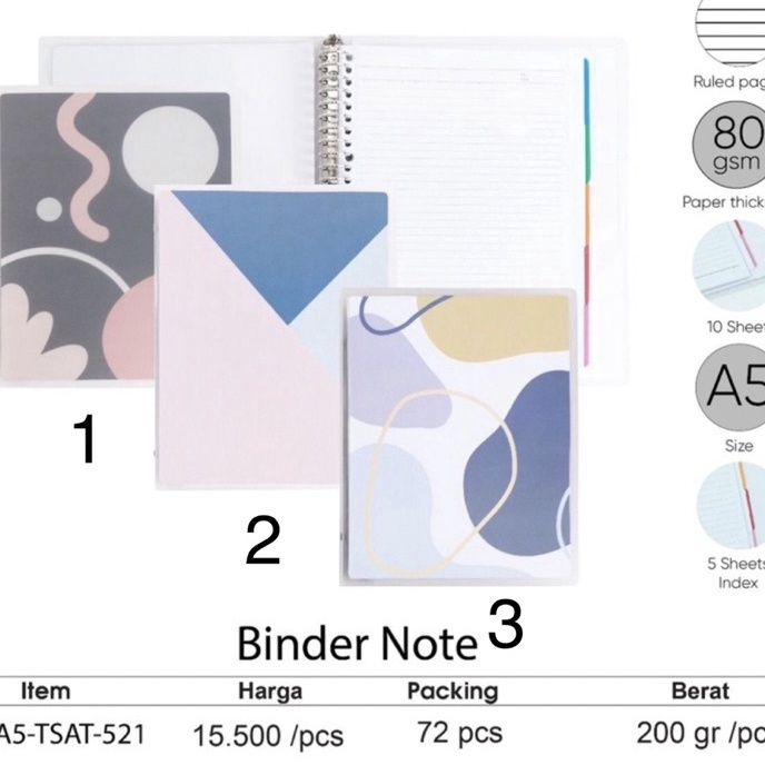 

(L5➤/R❣) Map Binder Note A5 B5 Warna Motif A5-TSAT-521 / B5-TSAT-145 Joyko/ kekiniian..!