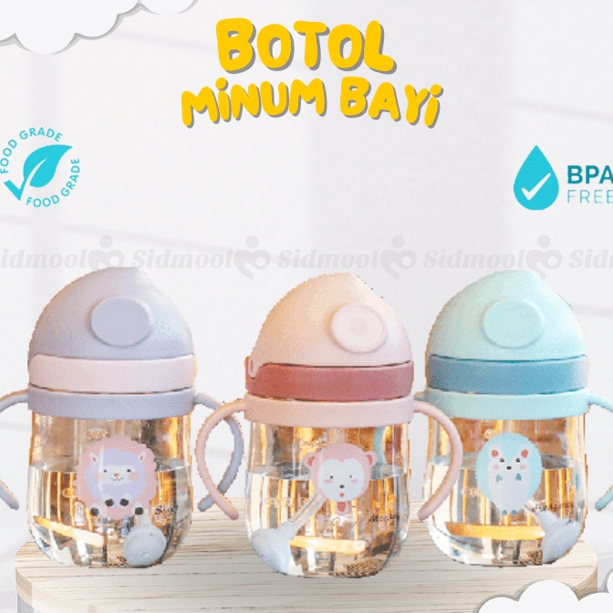 (I-Q➤㊚0> SIDMOOL Botol Minum Bayi Gelas Anak Balita Training Cup Baby 280ml/ banyak diiminati..